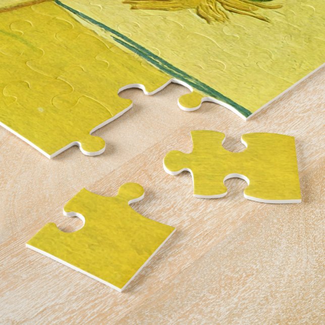 Sunflowers in a Vase Van Gogh Fine Art Jigsaw Puzzle (Side)