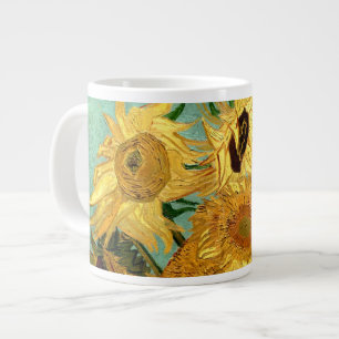 Sunflowers in a Vase Van Gogh Fine Art Large Coffee Mug