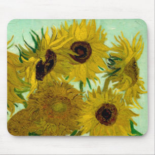 Sunflowers in a Vase Van Gogh Fine Art Mouse Mat