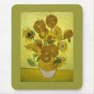 Sunflowers in a Vase Van Gogh Fine Art Mouse Mat
