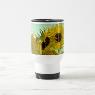 Sunflowers in a Vase Van Gogh Fine Art Travel Mug