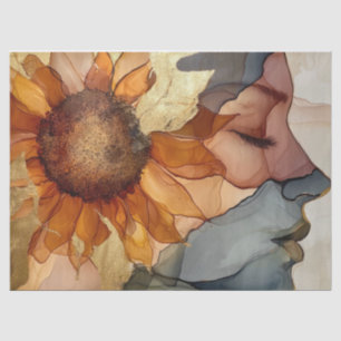 Sunflowers in Alcohol Ink Series Design #22 Tissue Paper