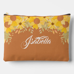 Sunflowers in bloom custom  accessory pouch
