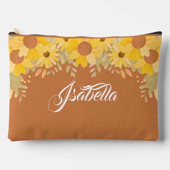 Sunflowers in bloom custom  accessory pouch (Front)