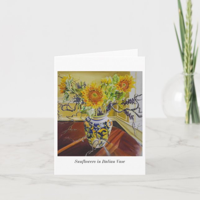 Sunflowers in Italian Vase notecard (Front)