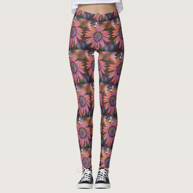 Sunflowers in Muted Tones Leggings (Front)