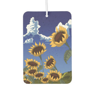 Sunflowers in the Summer Car Air Freshener