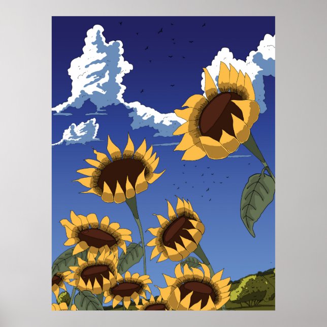 Sunflowers in the Summer Poster (Front)