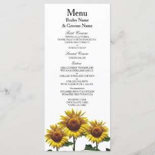 Sunflowers Inexpensive Wedding Packages Sets Kits Menu