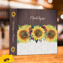 Sunflowers Lace Wood Personalised Name