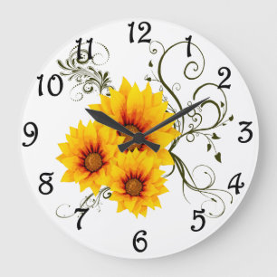 Sunflowers Large Clock