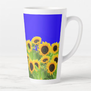 Sunflowers Latte Mug Ukraine Flag Colours - Suppor