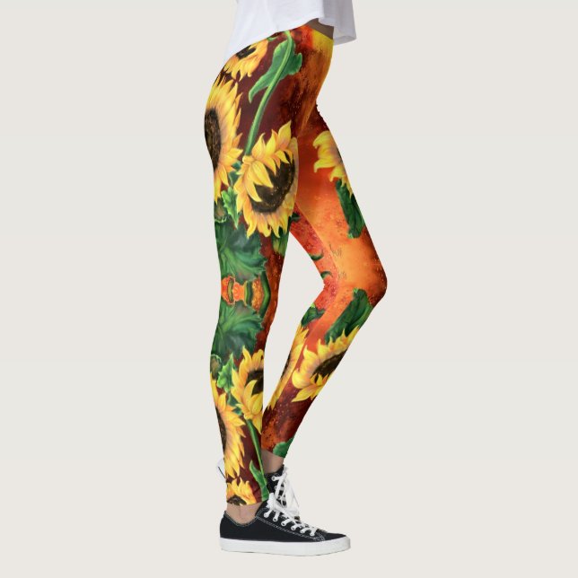 Sunflowers Leggings (Right)