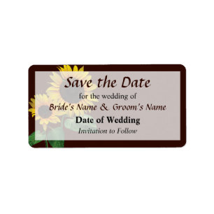 Sunflower's Love Save the Date Label
