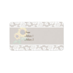 Sunflower's Love Wedding Invitation Label