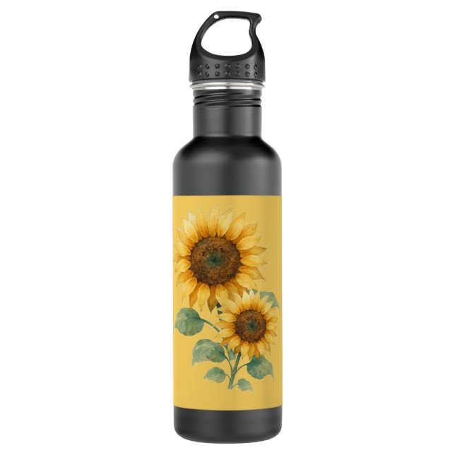 Sunflowers lovers gift 710 ml water bottle (Front)