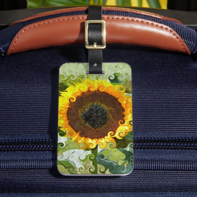SUNFLOWERS LUGGAGE TAG (Front Insitu 2)