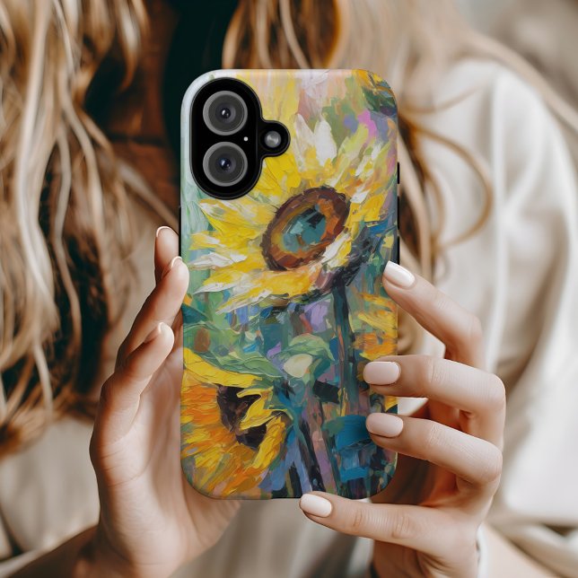 Sunflowers Modern Abstract Floral Painting  Case-Mate iPhone Case (Creator Uploaded)