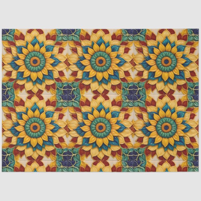 Sunflowers Modern Beautiful Collection Tissue Paper (Front)