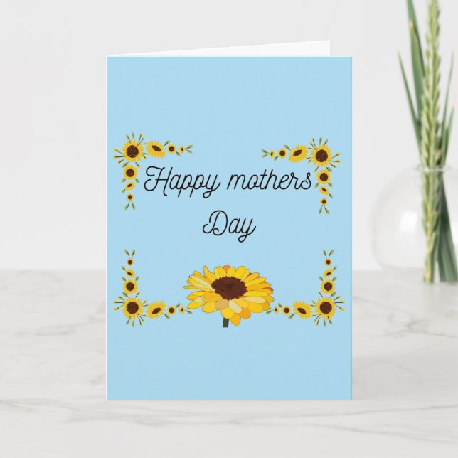 Sunflowers Mother's Day Thank You Card (Front)