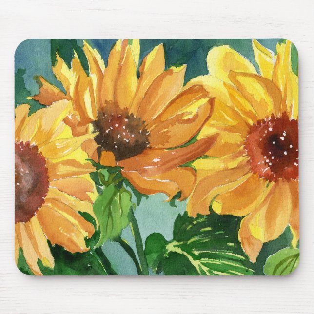 Sunflowers Mouse Mat (Front)