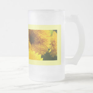 Sunflowers Mugs Frosted Glass Summer Mug