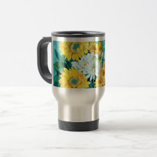 Sunflowers, Mums and Lilies Travel Mug