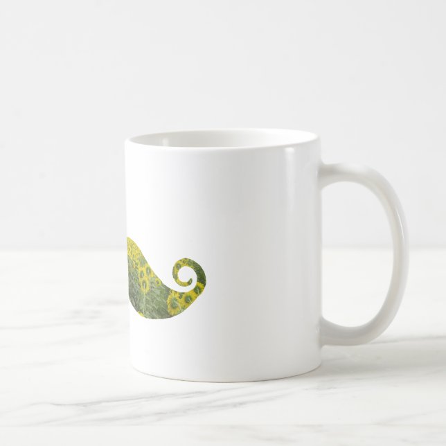 Sunflowers Mustache White   Classic White Mug (Right)