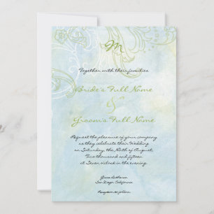 Sunflowers 'n Swirls, Wedding Invitation