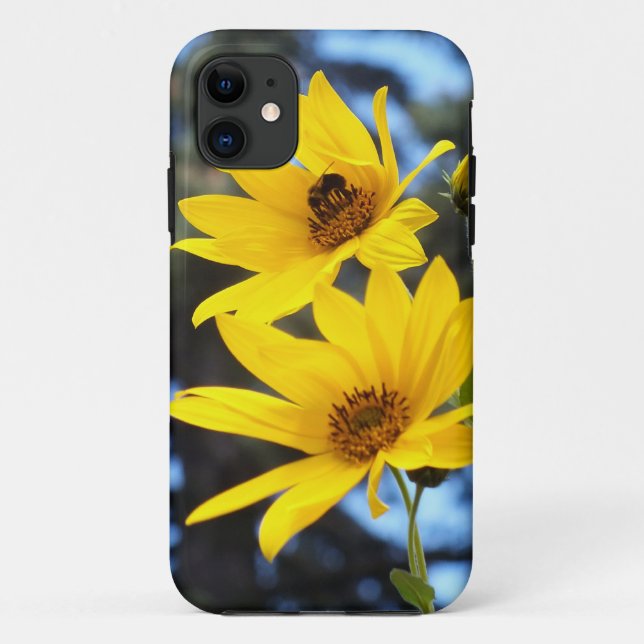 Sunflowers n the Bumblebee iPhone 5 case (Back)