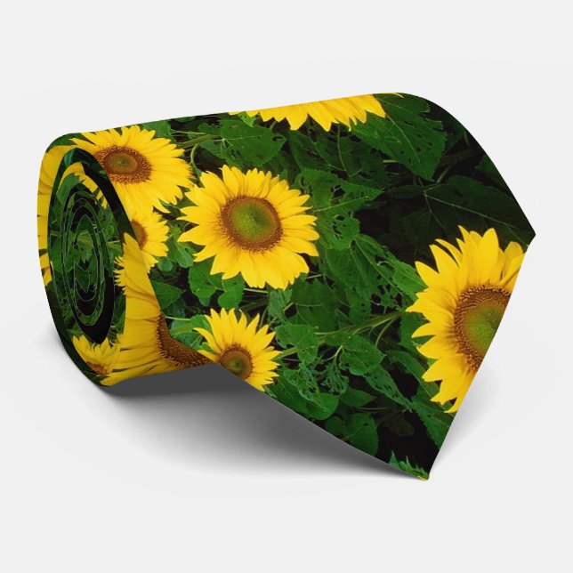 Sunflowers Neck Tie (Rolled)