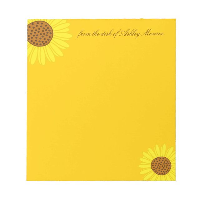 Sunflowers Notepad (Front)