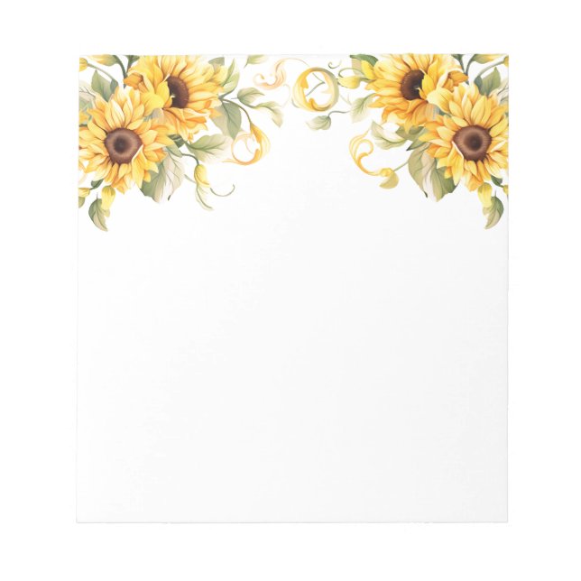 Sunflowers Notepad (Front)