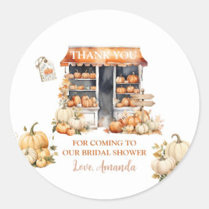 Sunflowers Off The Market Bridal Shower Thank You Classic Round Sticker