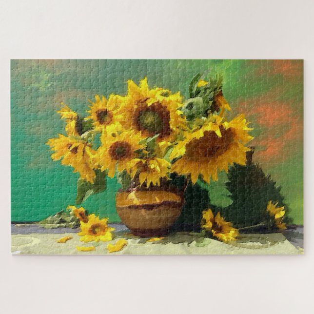 Sunflowers  Old Masters Painted Jigsaw Puzzle (Horizontal)
