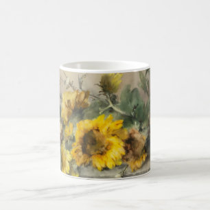 Sunflowers on a Stone Ledge by Roosenboom Coffee Mug