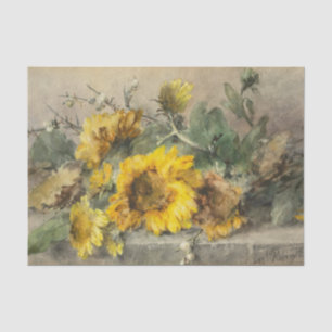 Sunflowers on a Stone Ledge by Roosenboom Tissue Paper