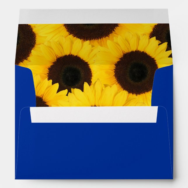Sunflowers on Blue Envelopes (Back (Bottom))