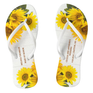 sunflower flip flops