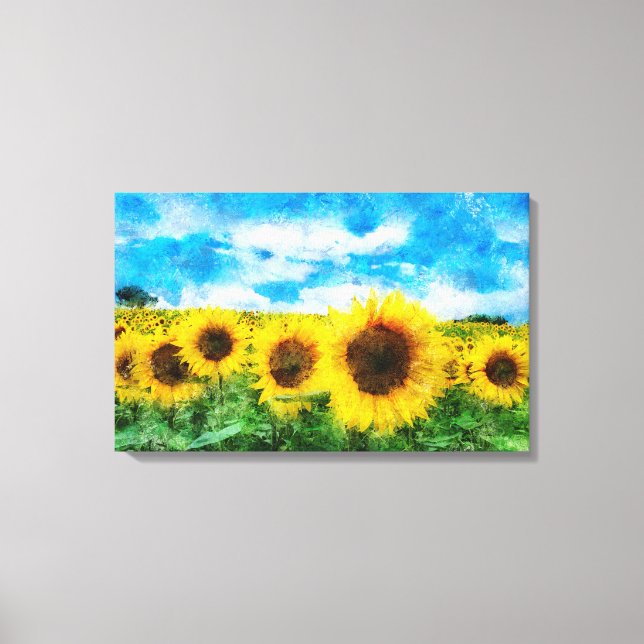Sunflowers painting canvas print (Front)