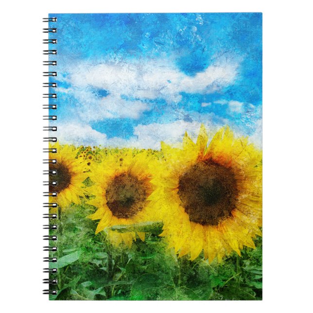 Sunflowers painting notebook (Front)