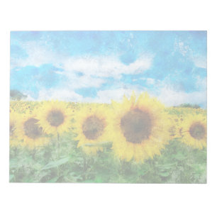 Sunflowers painting notepad