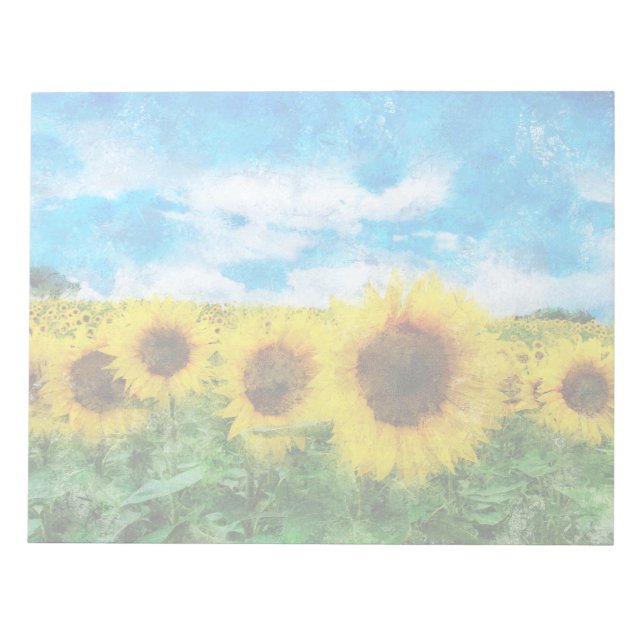 Sunflowers painting notepad (Front)