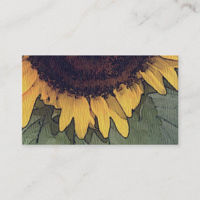 Sunflowers, Painting, Plant, Reiki, Business Cards (Front)