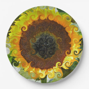 SUNFLOWERS PAPER PLATE