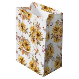 Sunflowers Pattern Medium Gift Bag