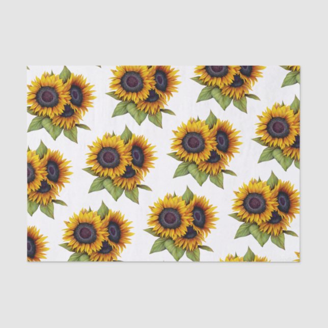 Sunflowers pattern tissue paper (Front)