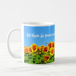 Sunflowers Peace for Ukraine Coffee Mug