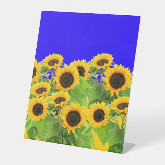 Sunflowers Pedestal Sign (Front)
