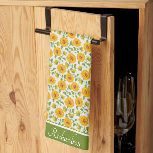 Sunflowers personalised Kitchen Towels